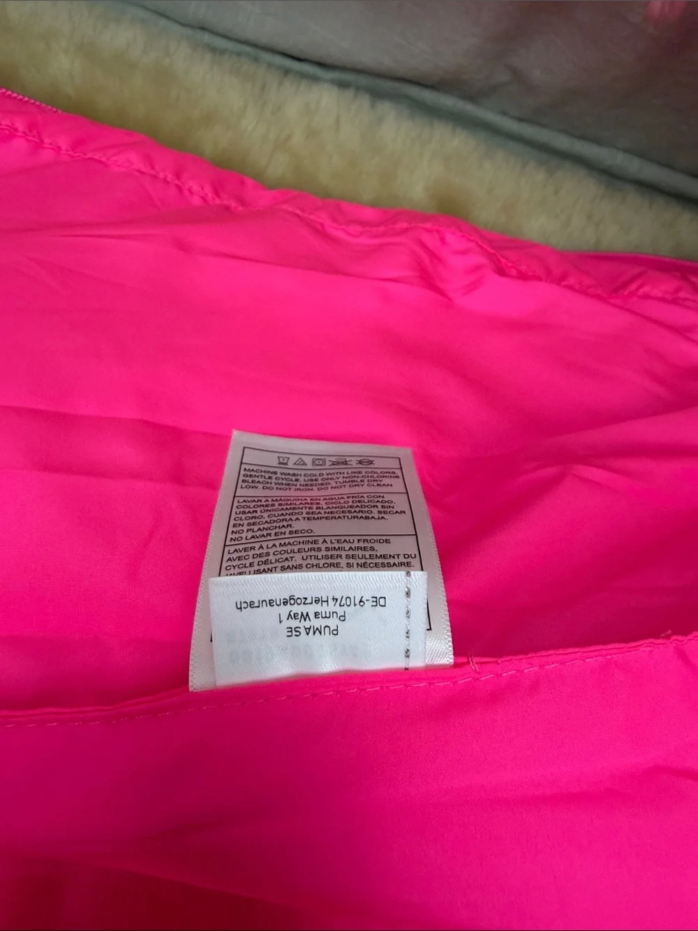 Puma Bright Pink Quilted Kids Puffer Vest